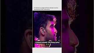 Prateek Kuhad Live Performance saansein shorts youtubeshorts ytshorts liveperformance [upl. by Shani48]