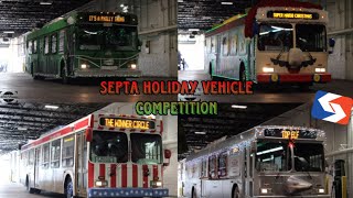 SEPTA 2023 Holiday Bus Competition amp Display [upl. by Junieta]