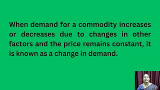 Changes in Demand  VHNSNCollege Autonomous [upl. by Krystal]