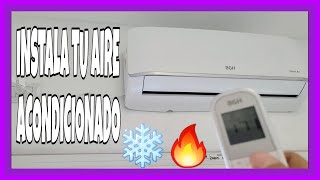 Como instalar AIRE ACONDICIONADO FRIO CALOR SPLIT desde cero [upl. by Cristobal]