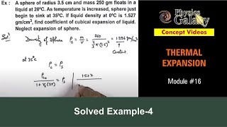 Class 11 Physics  Thermal Expansion  16 Example4 on Thermal Expansion  For JEE amp NEET [upl. by Herstein78]