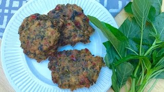 Jamaican Callaloo Fritters Recipe [upl. by Noirod]