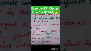 Class10th Circles Exercise 101 Que1 and 2 2024😳🔥shorts akankshaonlineclassesytshorts [upl. by Notnelc]