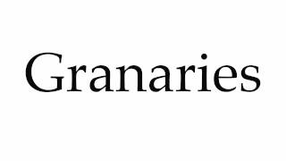 How to Pronounce Granaries [upl. by Duile]