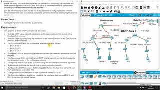 271 Packet Tracer  Single Area OSPFv2 Configuration [upl. by Niwred]