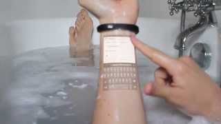 The Cicret Bracelet Answer emails in your bathtub [upl. by Llejk]