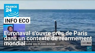 Le salon Euronaval souvre près de Paris dans un contexte de réarmement mondial • FRANCE 24 [upl. by Kciredor]