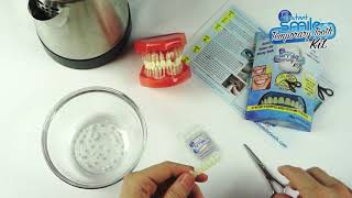 Instant Smile Temporary Tooth Kit  Instructional Fitting Video [upl. by Kila493]