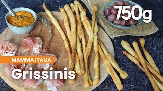 Recette des grissinis gressins natures Mamma Italie 9  750g [upl. by Rosenbaum]