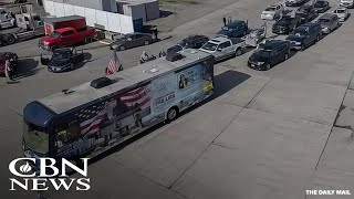 LIVE from Eagle Pass as Trucker Convoy Heads to Texas [upl. by Ahseal]