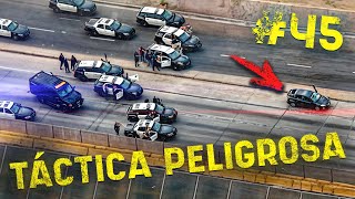 Persecución policial en EEUU se encontraron con 8 patrullas policiales [upl. by Ermentrude]