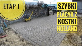 Wózek brukarski kramer 950 bobcat e19 podbudowa i układanie kostki Holland brukarz​ Paving [upl. by Aicilra]