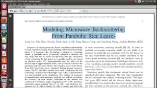 Modeling Microwave Backscattering projects [upl. by Aiyn905]