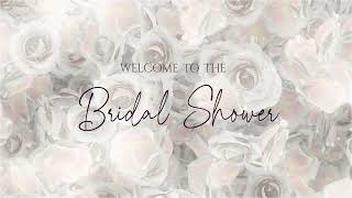 2 Hour Bridal Shower Background Video with White Roses Backdrop  365Editscom [upl. by Daitzman794]