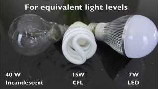 LED vs CFL vs Incandescent A19 Light Bulbs [upl. by Noiraa]