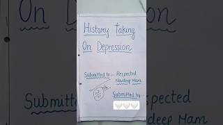 History taking on Depression in Mental health nursing in Bsc nursing MSc nursing nursingsecrets [upl. by Aeriel578]