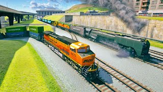 BNSF 4479 pulling Freight from Dockyard San Fierro to Las Venturas Grand Theft Auto V [upl. by Leal614]