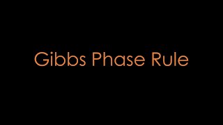 Gibbs Phase Rule [upl. by Iat333]