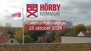 Kommunfullmäktige 28 oktober  Hörby kommun [upl. by Marv]