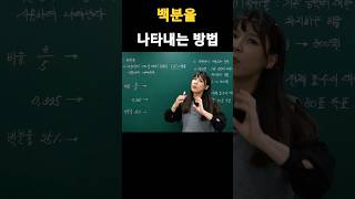 백분율 구하기 초등수학 비와비율 백분율 하우투매쓰 남윤희 math shorts [upl. by Balas]