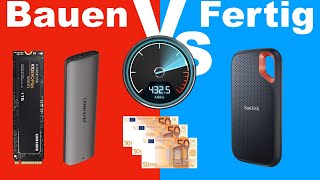 Interne SSD Festplatte als Externe VS Portable SSD  M2 NVMe SSD VS Sandisk SSD [upl. by Koah809]