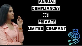 Annual compliances of pvt ltd company new youtube taxcommercefinance youtubevideogovernment [upl. by Akerdnahs]