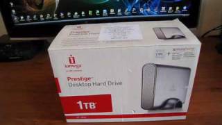 iOmega Prestige 1TB External HD Unboxing [upl. by Namar]