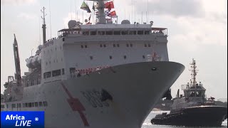 Chinese naval hospital ship arrives in Dar es Salaam [upl. by Reffotsirk]