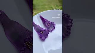 Making of jacaranda flowers handmadejewelry handmadeinaustralia upcycled sustainability [upl. by Naletak418]