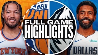 KNICKS at MAVERICKS  FULL GAME HIGHLIGHTS  November 27 2024 [upl. by Alane]