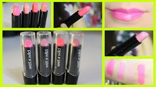 NEW Wet n Wild Silk Finish Lipsticks  Review amp Swatches [upl. by Yrrep153]