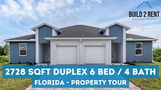 Build 2 Rent Massive Florida Duplex  2728 64  Video Tour  Build2Rentcom [upl. by Darach]