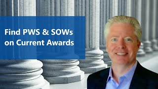 How I Find PWS  SOW for Awarded Federal Government Contracts I Want to Win [upl. by Pansy]