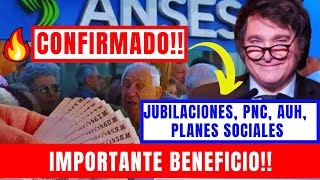 ¡ATENCIÓN JUBILADOS PENSIONADOS de ANSES MONOTRIBUTISTAS Presidente Javier MILEI Confirma ESTO [upl. by Reisch184]