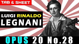 TABSheet Opus 20 No 28 Caprice by Luigi Legnani PDF  Guitar Pro  MIDI [upl. by Annais]