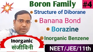 Boron Family  L4 diboranepreparation structure of diborane banana Bond hybridization on Boron [upl. by Staal]