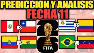 Predicción y Análisis FECHA 11 Eliminatorias Sudamericanas Mundial 2026  Uruguay vs Colombia Etc [upl. by Luelle]