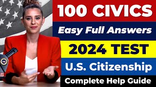 Pass the US Citizenship 1 to 100 Civics Test 20242025 USCIS QuestionsAnswers Exam ciudadania [upl. by Danziger]