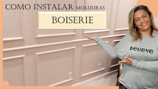 Como instalar molduras de boiserie na parede de forma fácil e com passo a passo [upl. by Campagna739]