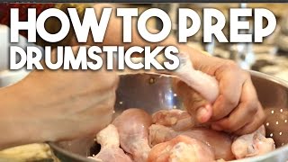 How to skin and prepare CHICKEN DRUMSTICKS [upl. by Melda]