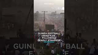 Guinea football fans flee following stampede that leaves at least 56 dead [upl. by Anavlys]