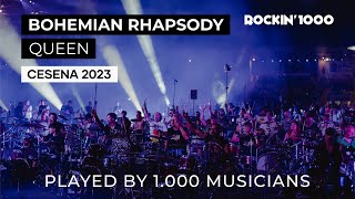 Bohemian Rhapsody  Queen played by 1000 musicians  Rockin1000 [upl. by Narra]