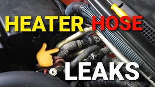 NISSAN PATHFINDER HEATER HOSE REPLACEMENT [upl. by Tletski]