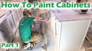 How to Spray Paint Cabinets Part 1 [upl. by Cheshire]