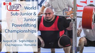 Men Jr 83 kg classic  World SubJunior amp Junior Powerlifting Championships 2023 [upl. by Zosi]