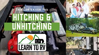 Hitching and Unhitching a Fifth Wheel using these TS3 hitch from Trailer Saver [upl. by Buerger]