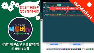 파일의 위변조 및 손실확인방법터미널2  실습  27  MacWindowsLinux 확실하게 배우기 mac os강좌맥강좌mac강좌 [upl. by Velick618]