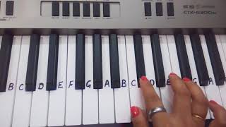 Durga Aarti Jai Ambe GauriKeyboard TutorialPianoHarmoniumEasyslow tutorial [upl. by Rape]