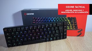 Ozone Tactical Análisis y muestra de iluminación del teclado mecánico wireless 65  Gameit ES [upl. by Ahsemo160]