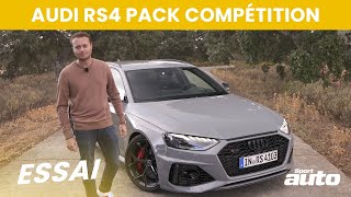 Essai  Audi RS4 Avant 2022  fautil opter pour le Pack Compétition [upl. by Trudy]